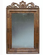 George III Style Walnut Mirror, 19th Century