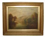 French School Signed Oil on Canvas Circa 1850